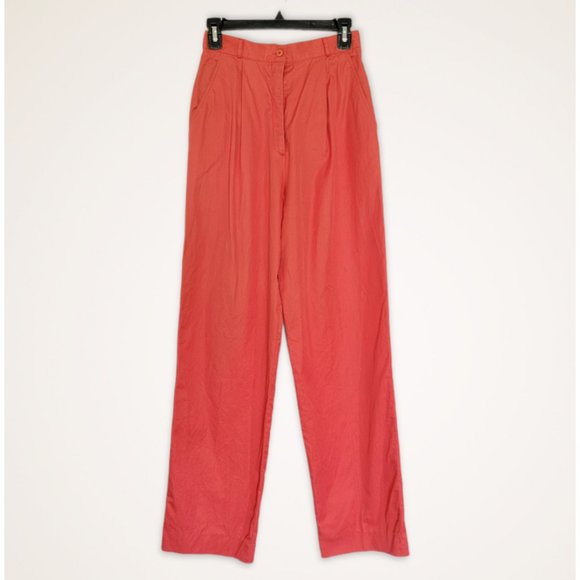 Henry Grethel Pants - Henry Grethel Vintage High Rise Pleated Pants Retro Salmon Women's 2